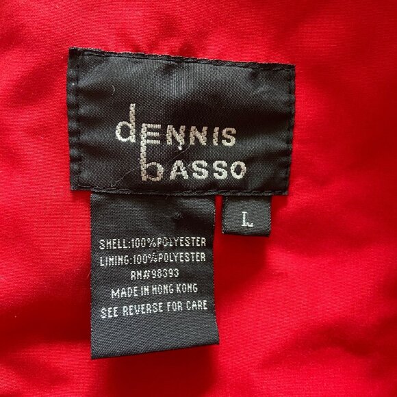 Dennis Basso Women's Red Rain Jacket Size Large Snap Closure Leopard Lining - Picture 7 of 8